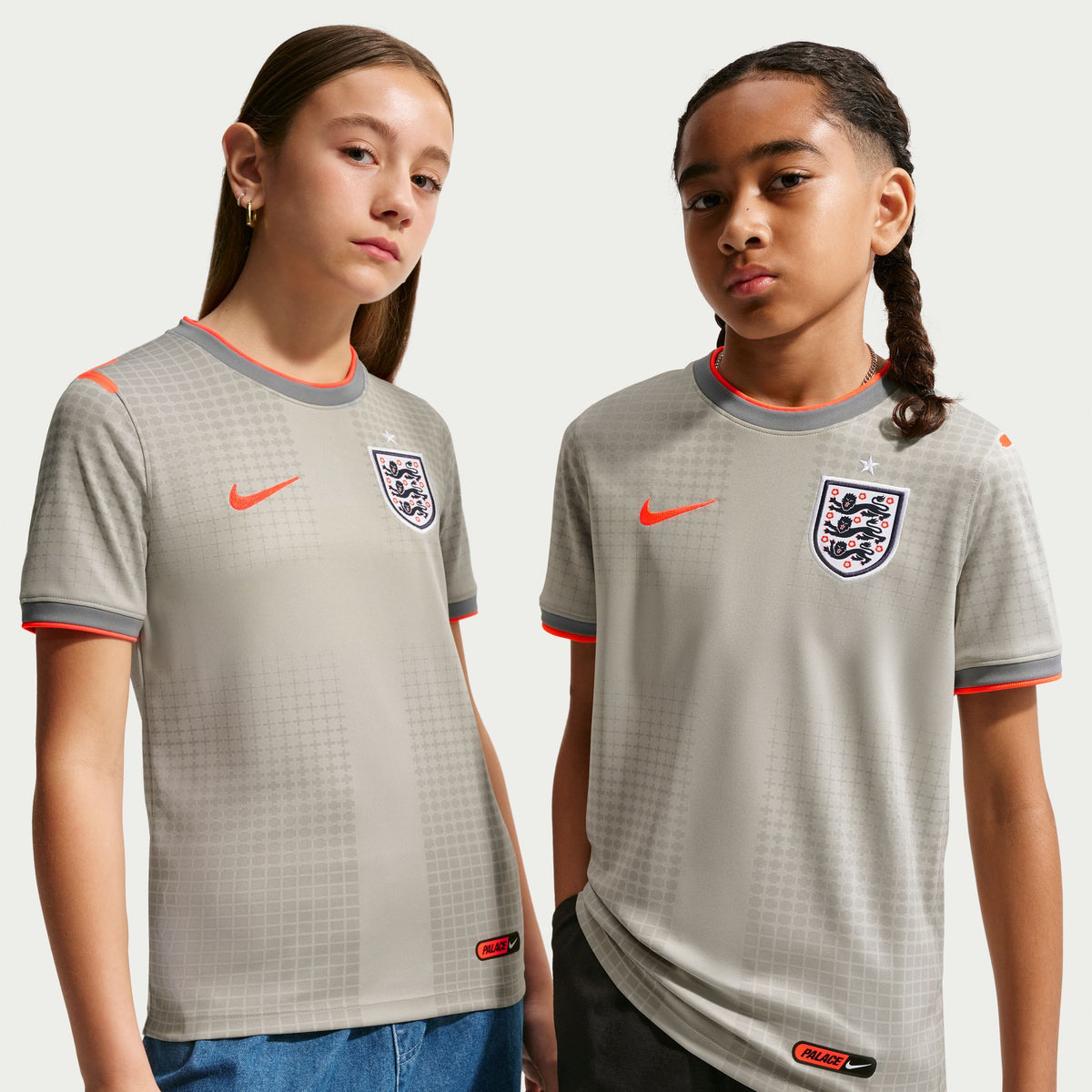 England x Palace Big Kids' Short-Sleeve Soccer Top