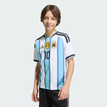 Argentina 26 Youth Replica Messi 10 Home Jersey