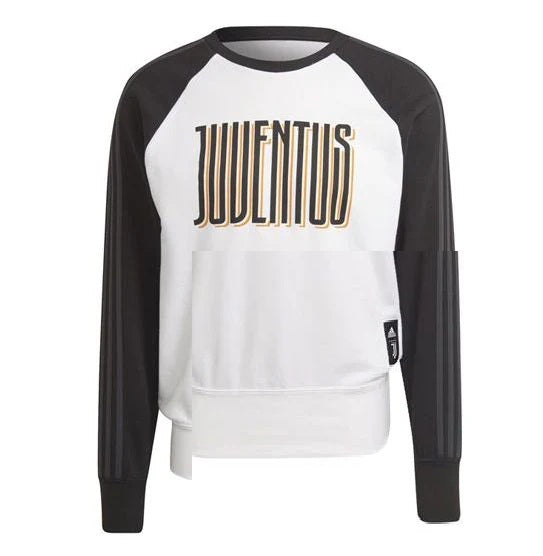 Men's adidas Juventus Soccer/Football Training Sports Round Neck Pullover White