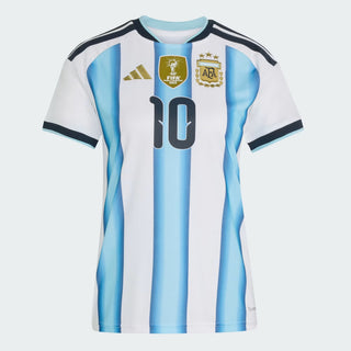 Argentina 26 Women's Replica Messi 10 Home Jersey