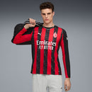 AC Milan 2025/26 Long Sleeve Home Replica Jersey