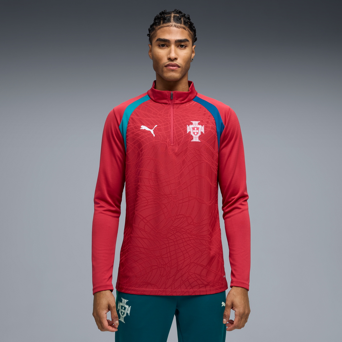 Portugal 26 1/4 Zip Men's Training Top Red