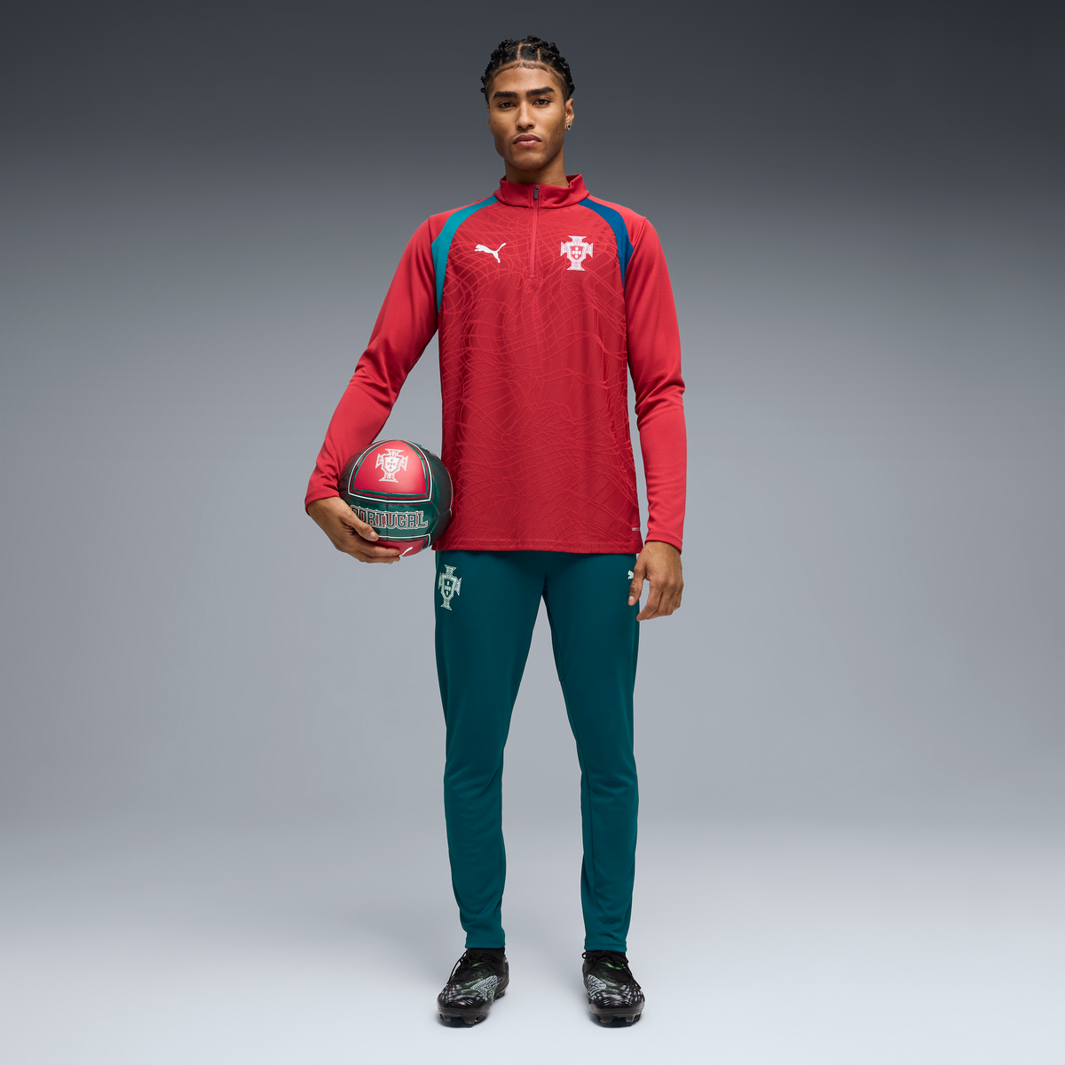 Portugal 26 1/4 Zip Men's Training Top Red