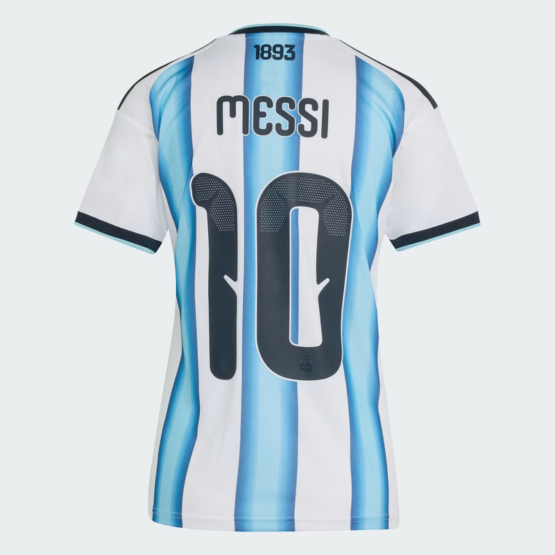 Argentina 26 Women's Replica Messi 10 Home Jersey