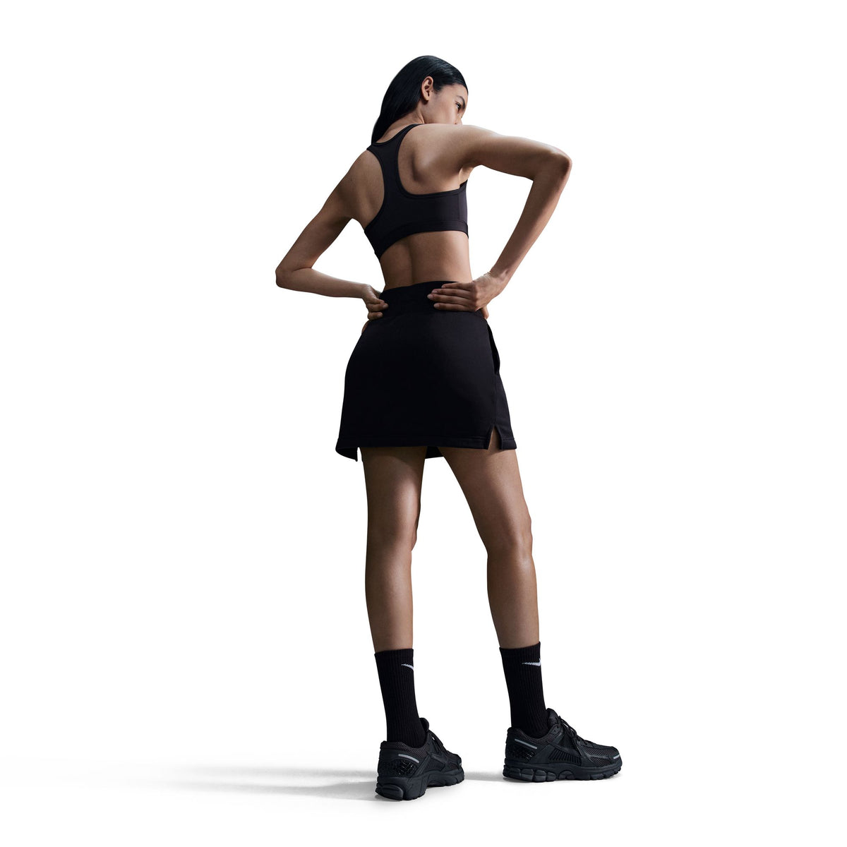 Nike Swoosh Medium Support Padded Sports Bra - Black