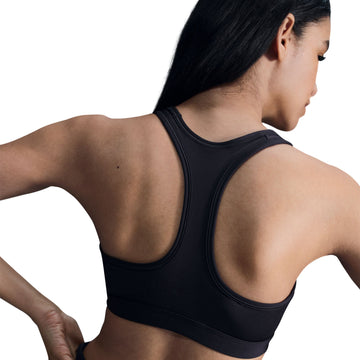 Nike Swoosh Medium Support Padded Sports Bra - Black