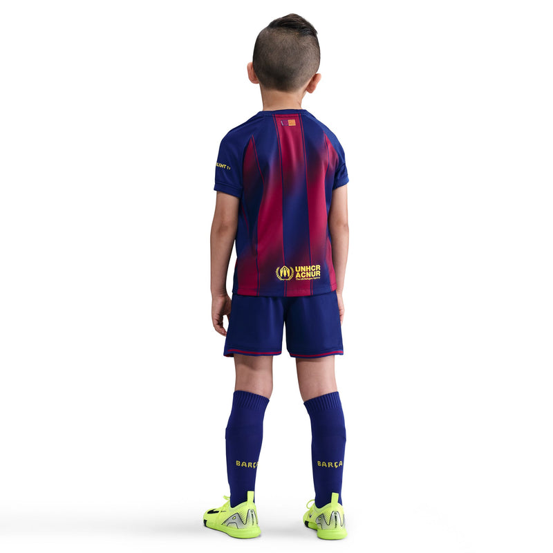 FC Barcelona 2025/26 Little Kid Home 3-Piece Kit