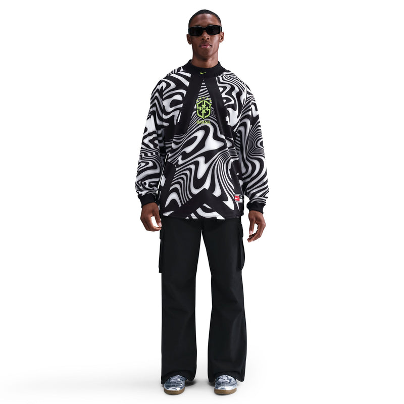 Brazil Authentic Goalkeeper Men's Nike Soccer Jersey