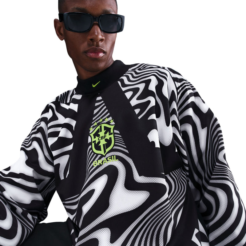 Brazil Authentic Goalkeeper Men's Nike Soccer Jersey