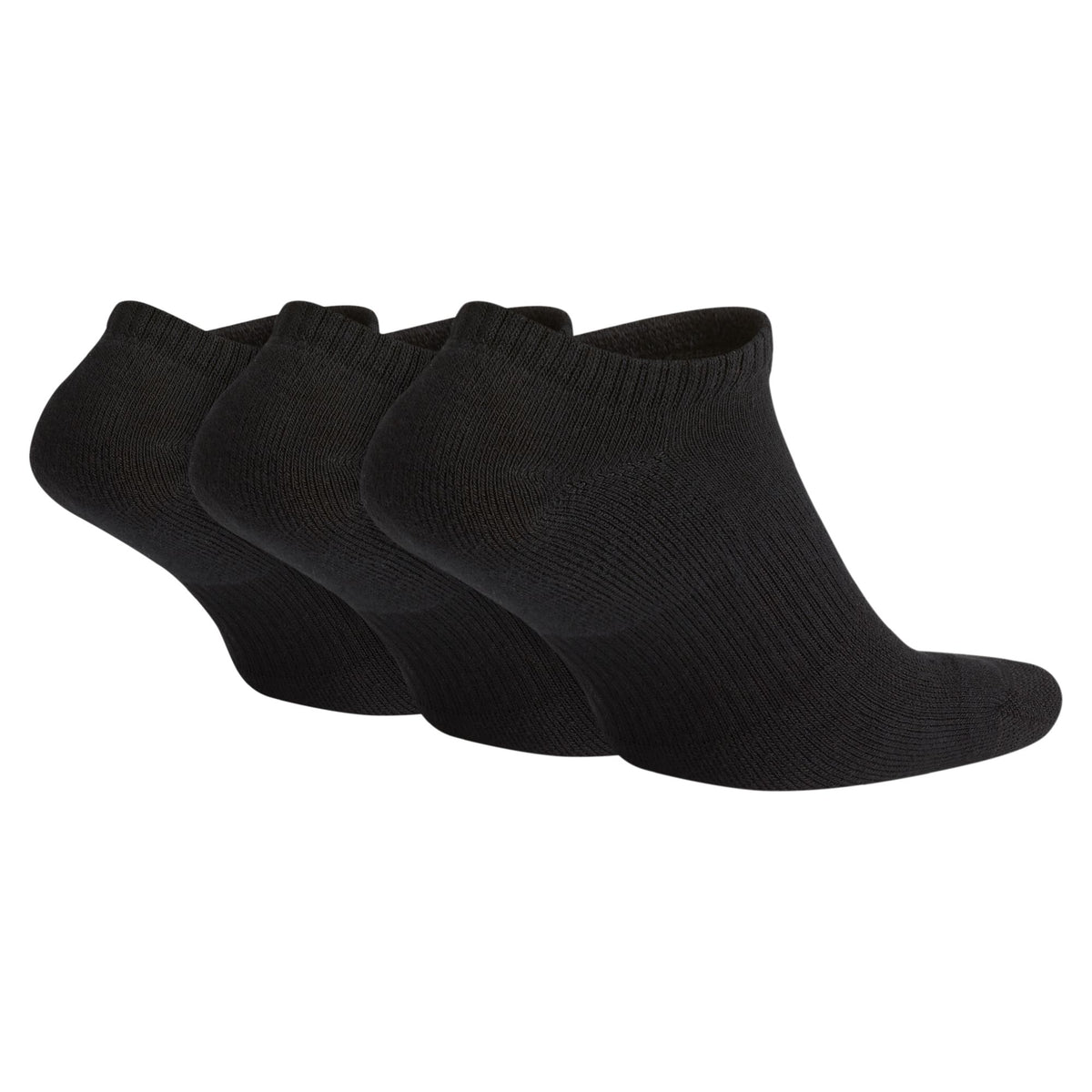 Black Everyday Plus Cushion No-Show Socks (3 Pairs)