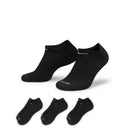 Black Everyday Plus Cushion No-Show Socks (3 Pairs)