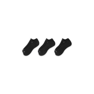 Black Everyday Plus Cushion No-Show Socks (3 Pairs)