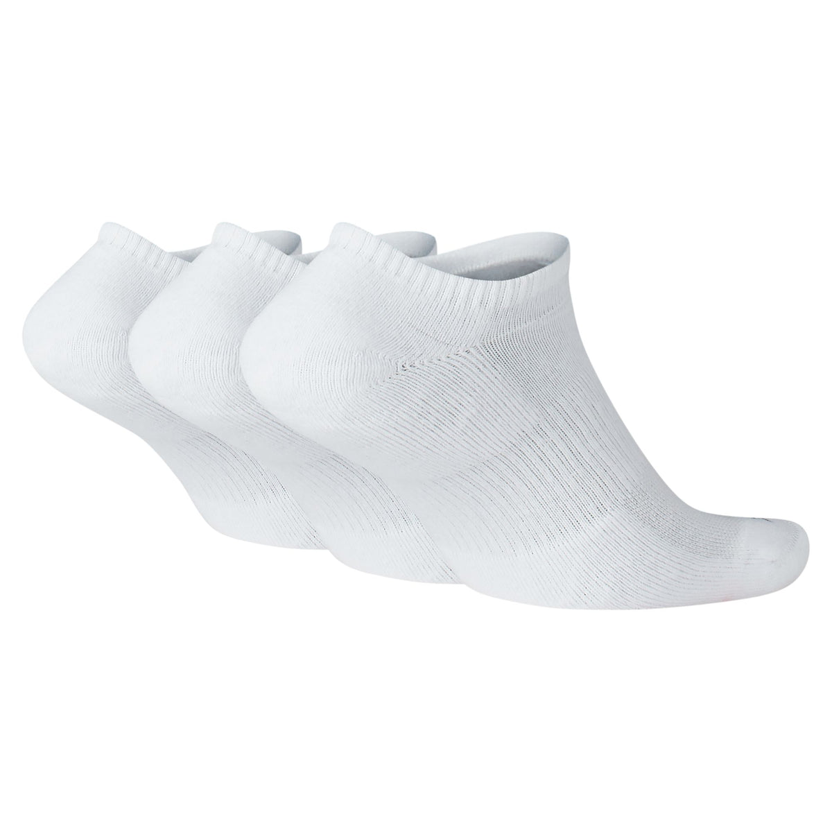 White Everyday Plus Cushion No-Show Socks (3 Pairs)