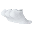 White Everyday Plus Cushion No-Show Socks (3 Pairs)