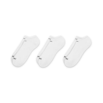 White Everyday Plus Cushion No-Show Socks (3 Pairs)