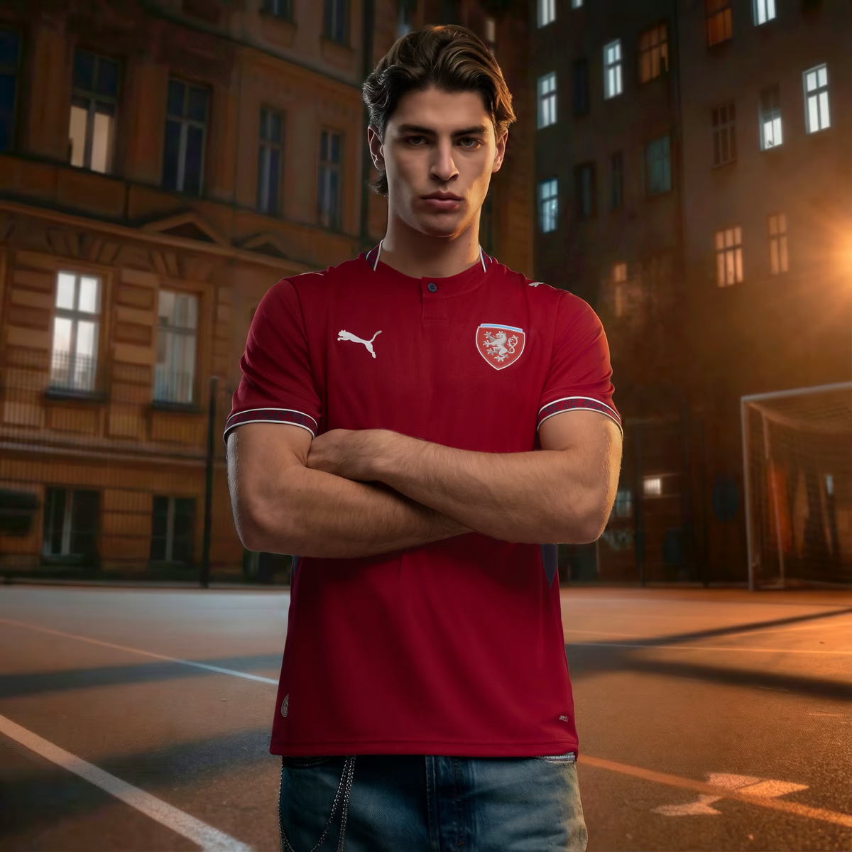 Men's Czechia 26 Replica Home Jersey