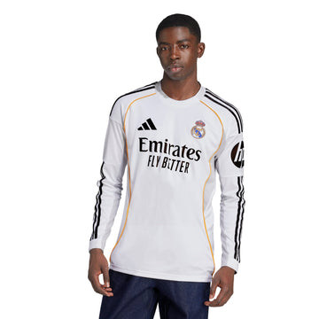 Real Madrid 2025/26 Long Sleeve Replica Home Jersey