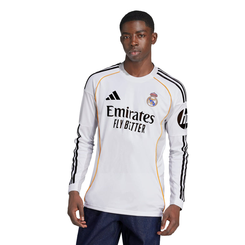 Real Madrid 2025/26 Long Sleeve Replica Home Jersey