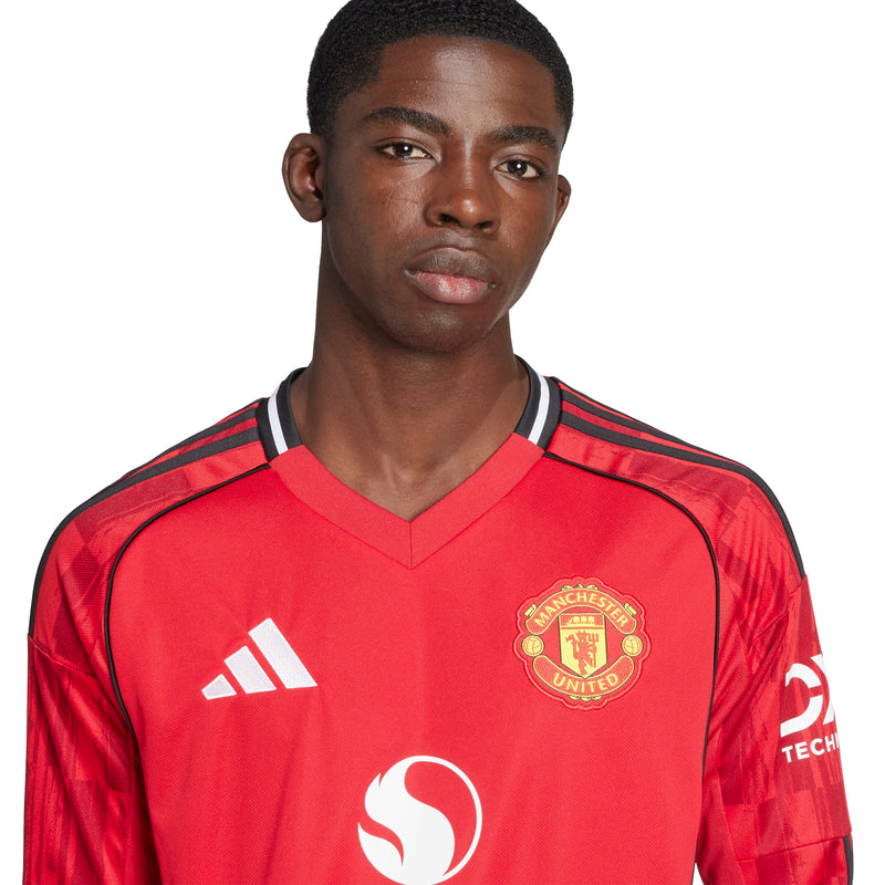 Manchester United FC 2025/26 Long Sleeve Replica Home Jersey